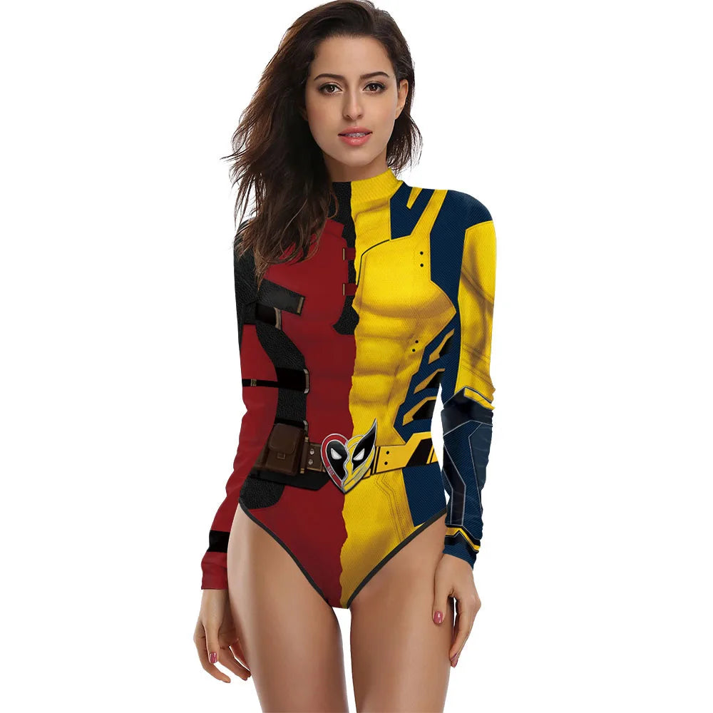 Wolverine-Inspired Women's Cosplay Swimsuit