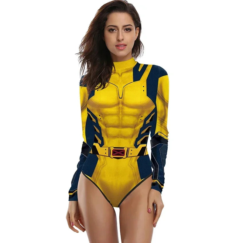 Wolverine-Inspired Women's Cosplay Swimsuit
